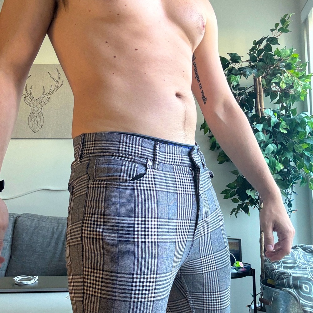 Men’s Slim Fit Plaid pants